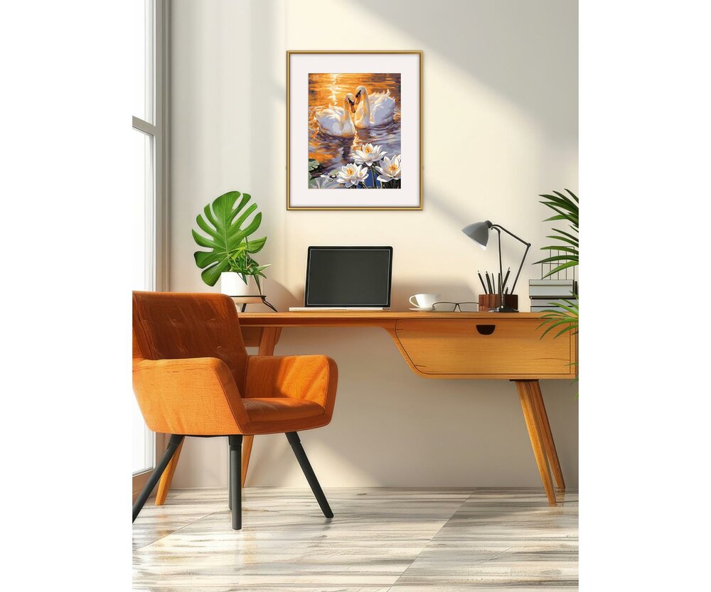 Verliefde Zwanen - Schipper 24 x 30 cm