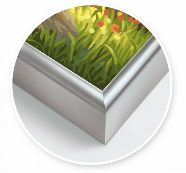 Zilverkl. aluminium lijst tweeluik 50x80 cm (2x 40x50)