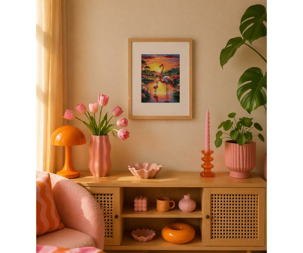 Flamingos - Schipper 24 x 30 cm