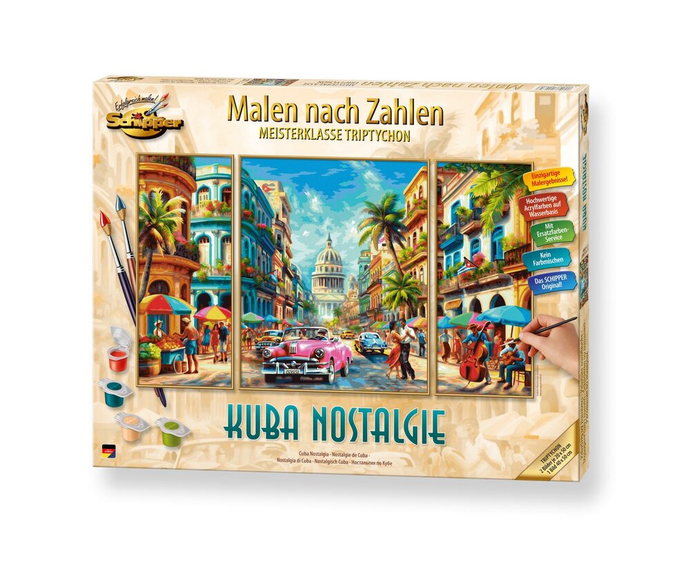 Cuba Nostalgie - Schipper Drieluik 50 x 80 cm