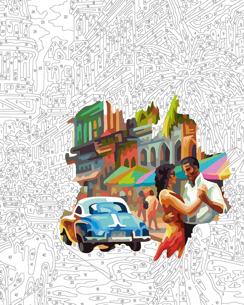 Cuba Nostalgie - Schipper Drieluik 50 x 80 cm