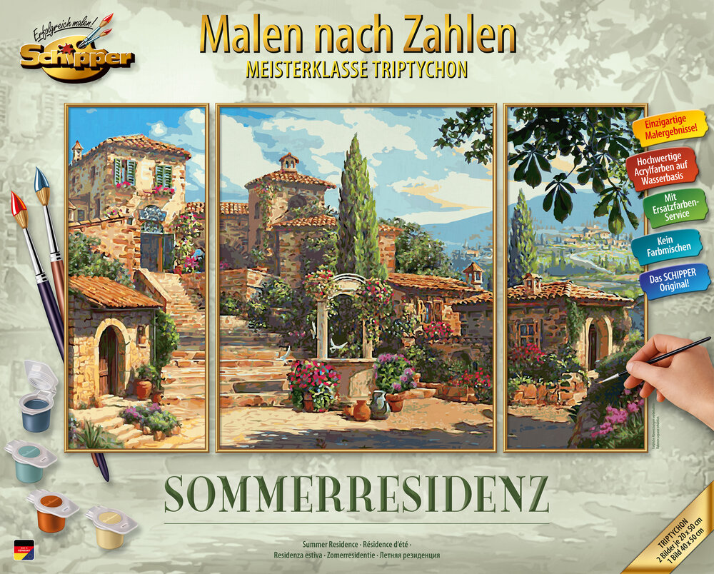 Schipper 60926 0940 Zomerverblijf Drieluik 50 x 80 cm afbeelding 1