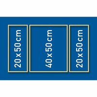 Goudkl. aluminium lijst drieluik 50/80cm