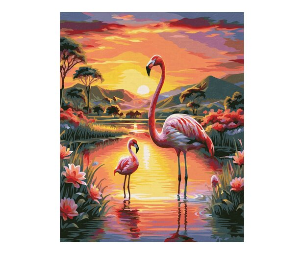 Flamingos - Schipper 24 x 30 cm