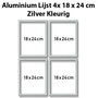 Zilverkleurige aluminium lijst Quattro 18x24 cm