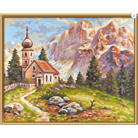 Petite église dans les Dolomites