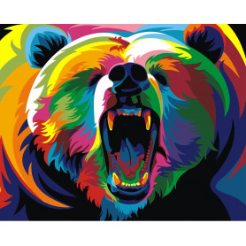 Rainbow Bear - Paint by Numbers - 40 x 50 cm