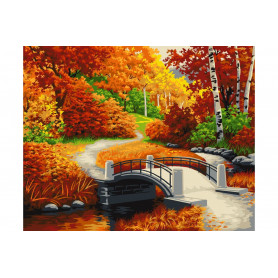 Golden Autumn - Schilderen op nummer - 40 x 50 cm