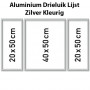 Zilverkleurige Aluminium Drieluik Lijst 50 x 80 cm