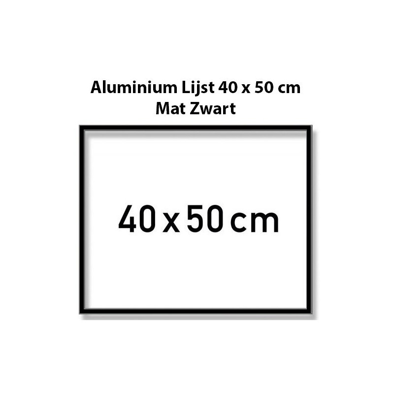 Mat Zwarte Aluminium x 50 cm