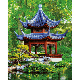Pagoda in a Japanese garden - Schipper 40 x 50 cm
