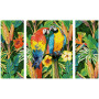 Papegaaien in een regenwoud - Schipper Drieluik 50 x 80 cm