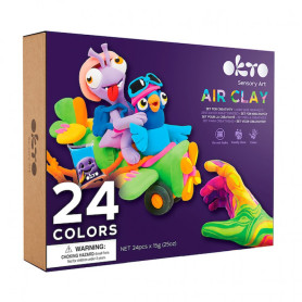 Okto Clay - 24 Farben Set mit Air Clay