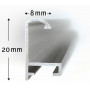 Zilverkl. aluminium lijst drieluik 50/80 cm